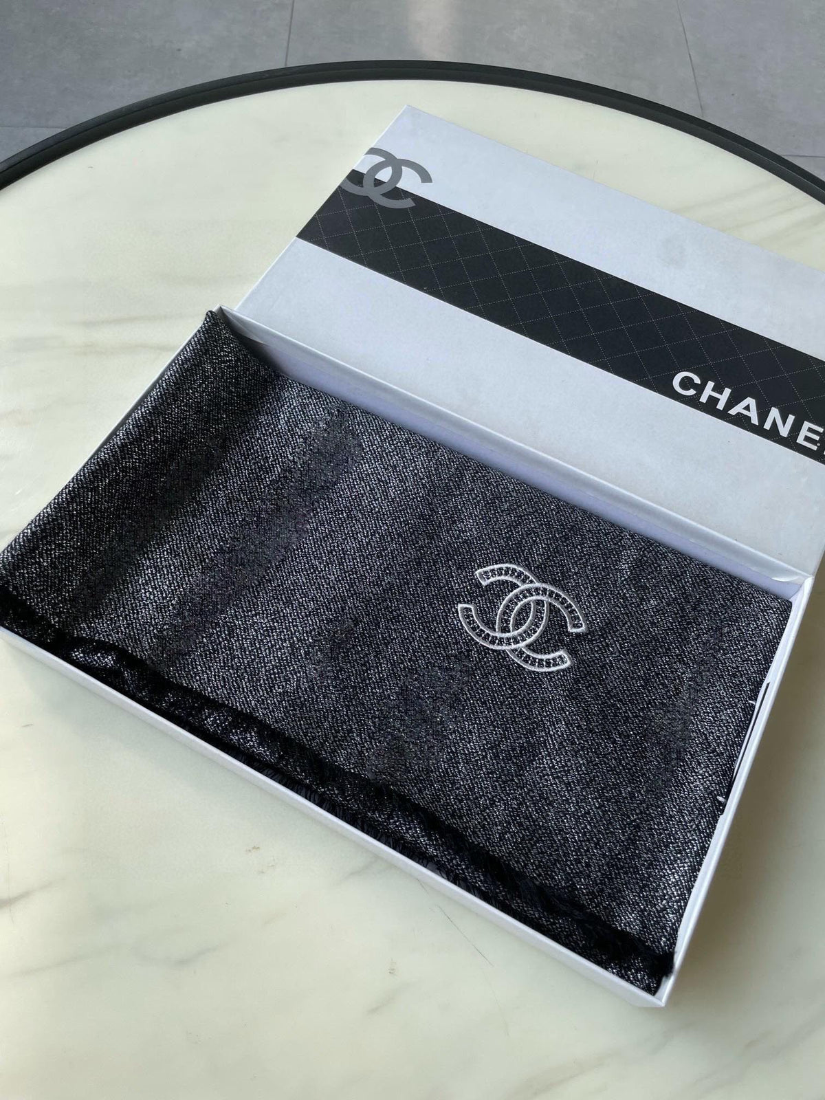 CC Scarf 210 CM In Black Cashmere 418353