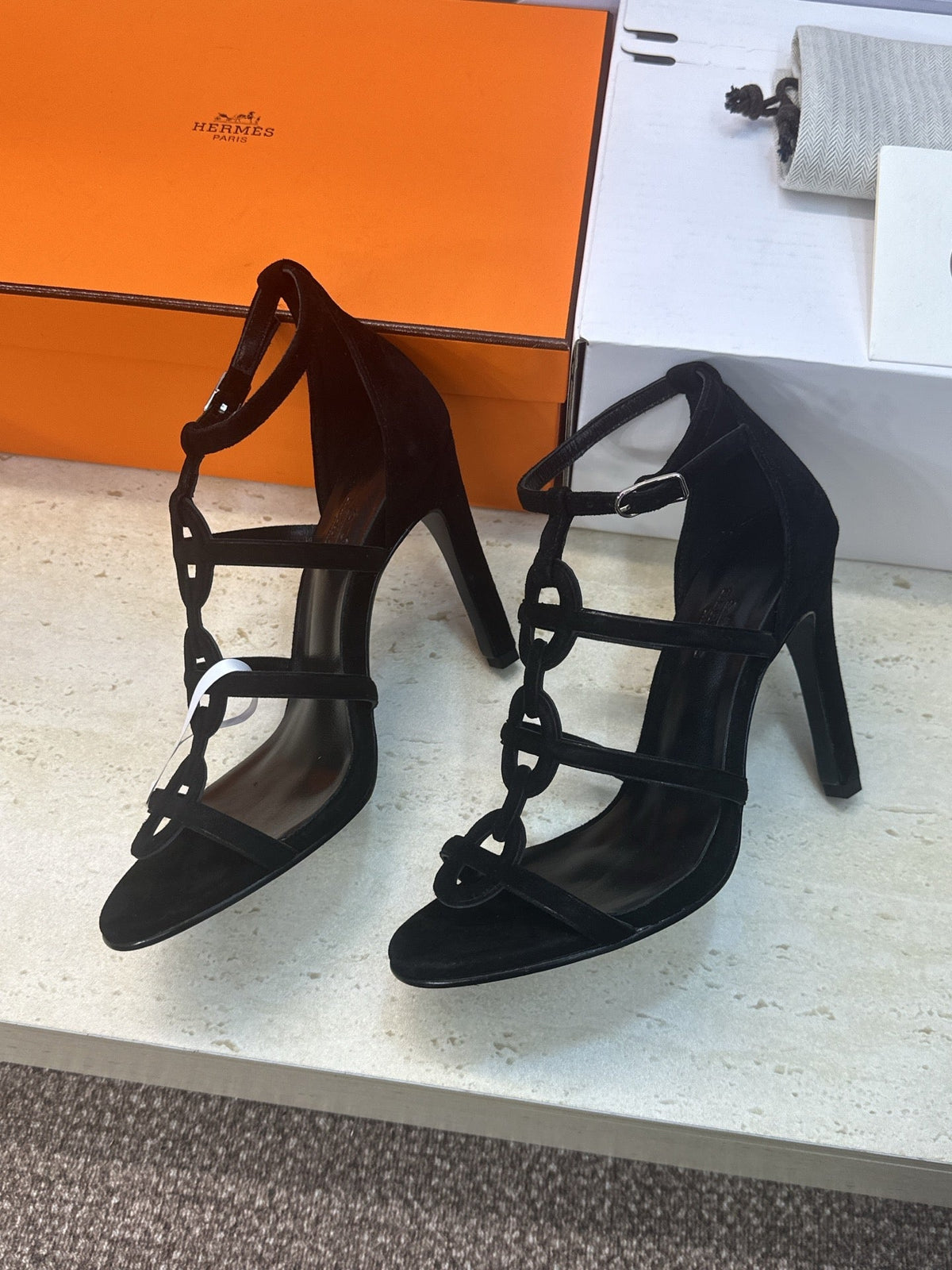 HM 26ss High Heels Sandals 95 Suede