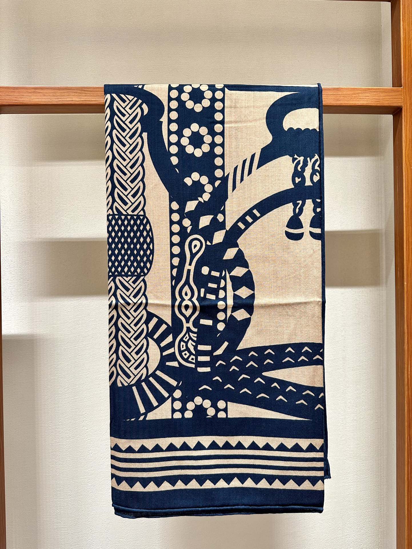 Square Scarf 140 CM Navy Blue Silk