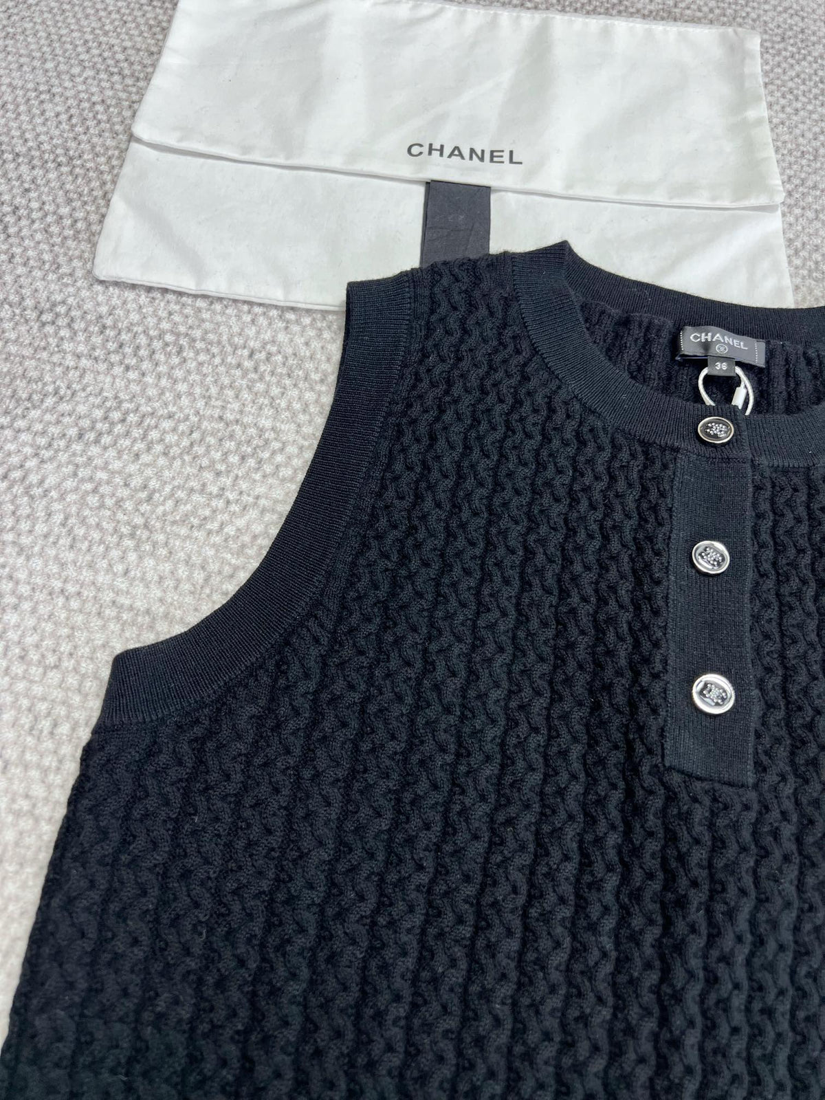 CC Vest Black Wool