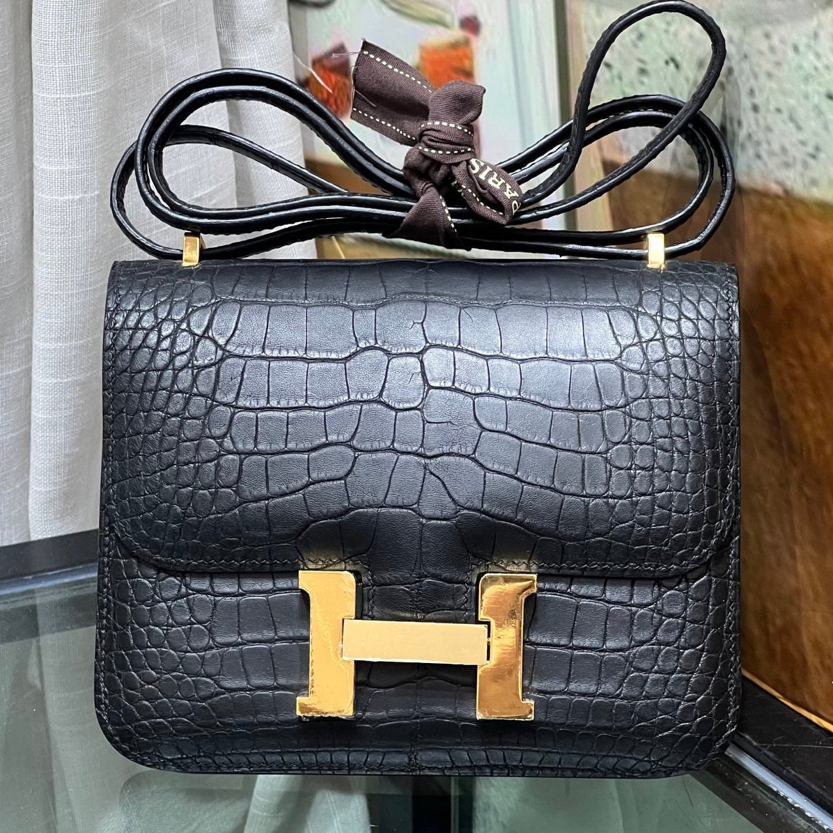 High-end Hermes 2026 Constance Bag 19cm Crocodile Leather