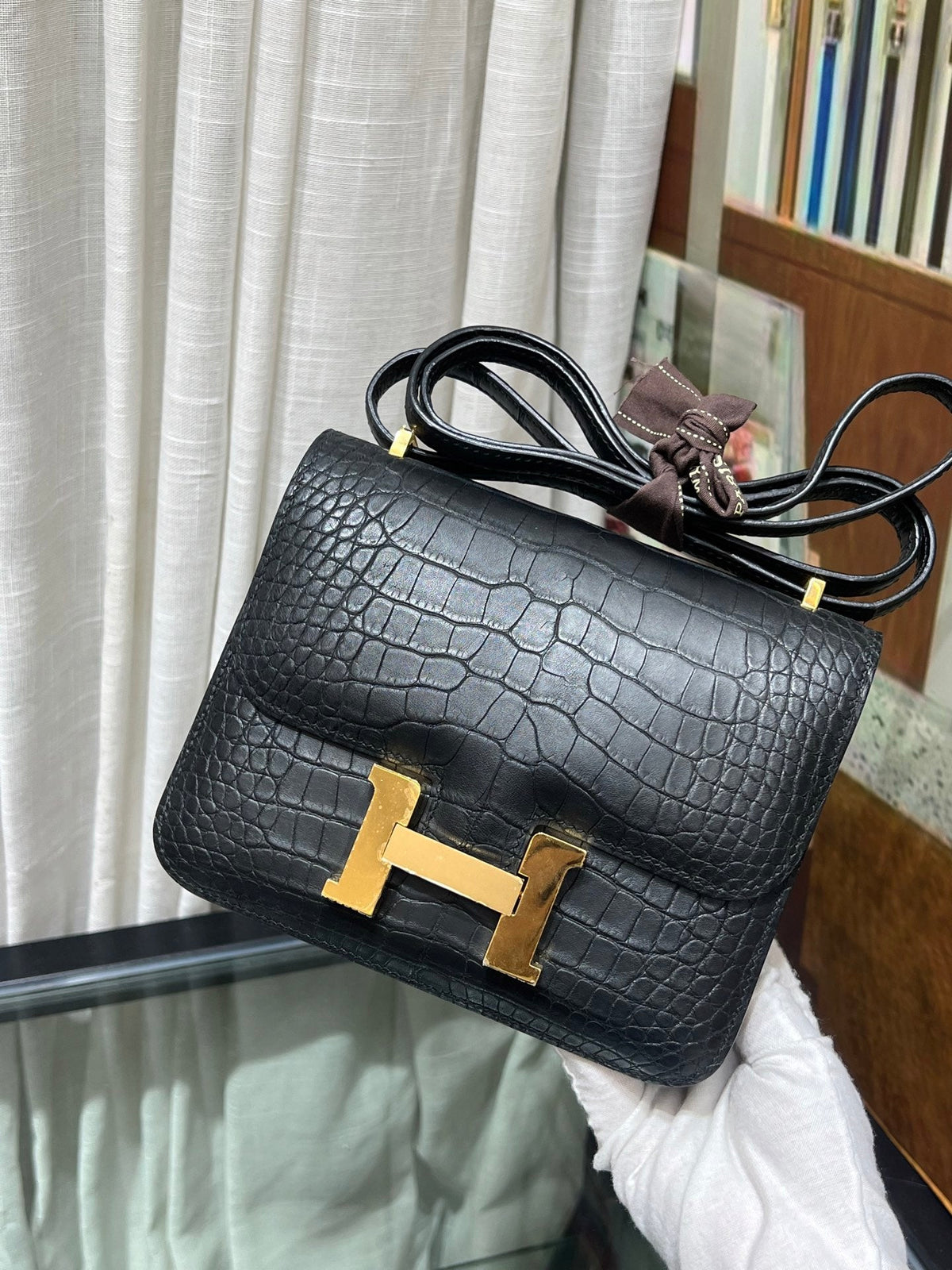 High-end Hermes 2026 Constance Bag 19cm Crocodile Leather