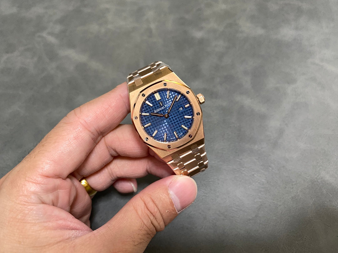 Audemars Piguet Royal Oak Lady 33mm Rose Gold Blue Dial
