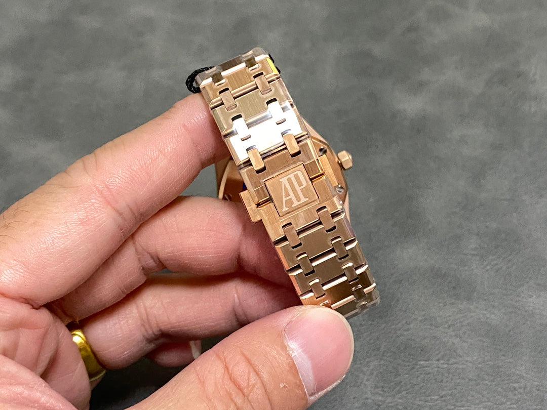 Audemars Piguet Royal Oak Lady 33mm Rose Gold Blue Dial