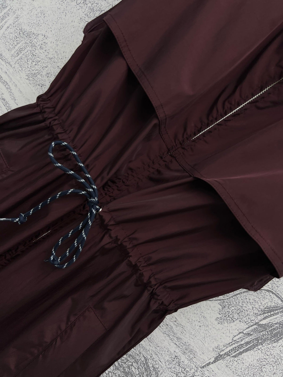 Prada 25 Sleeveless Waist Dress Red Burgundy Polyester