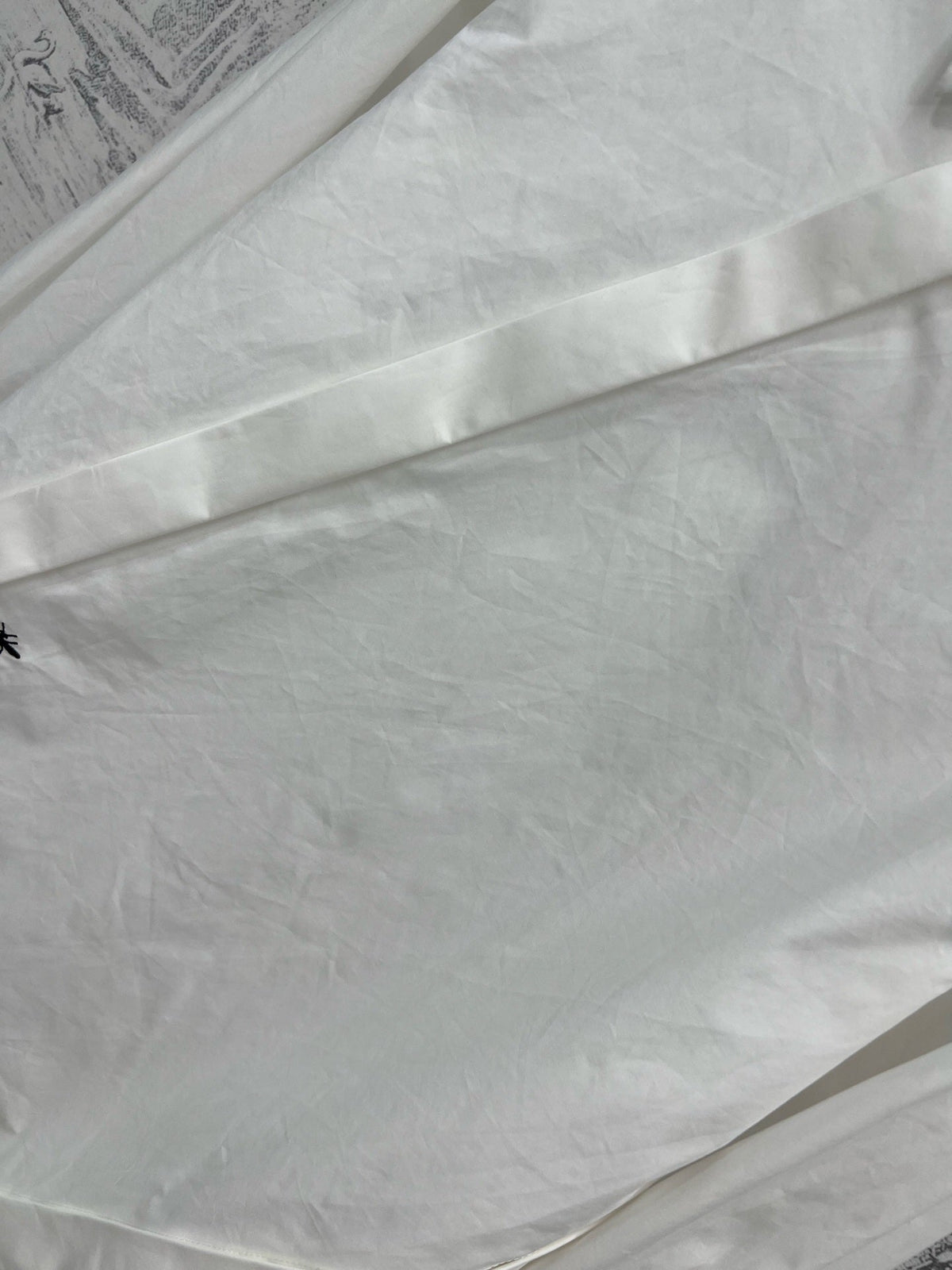 CD 25 Oblique Buttoned Long-sleeved Shirt White Cotton