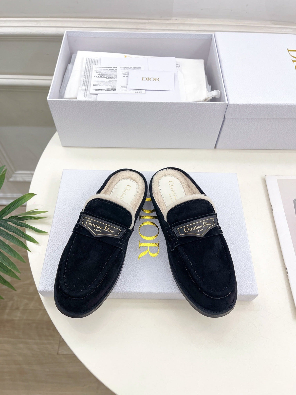 CD Boy Mule Black Suede
