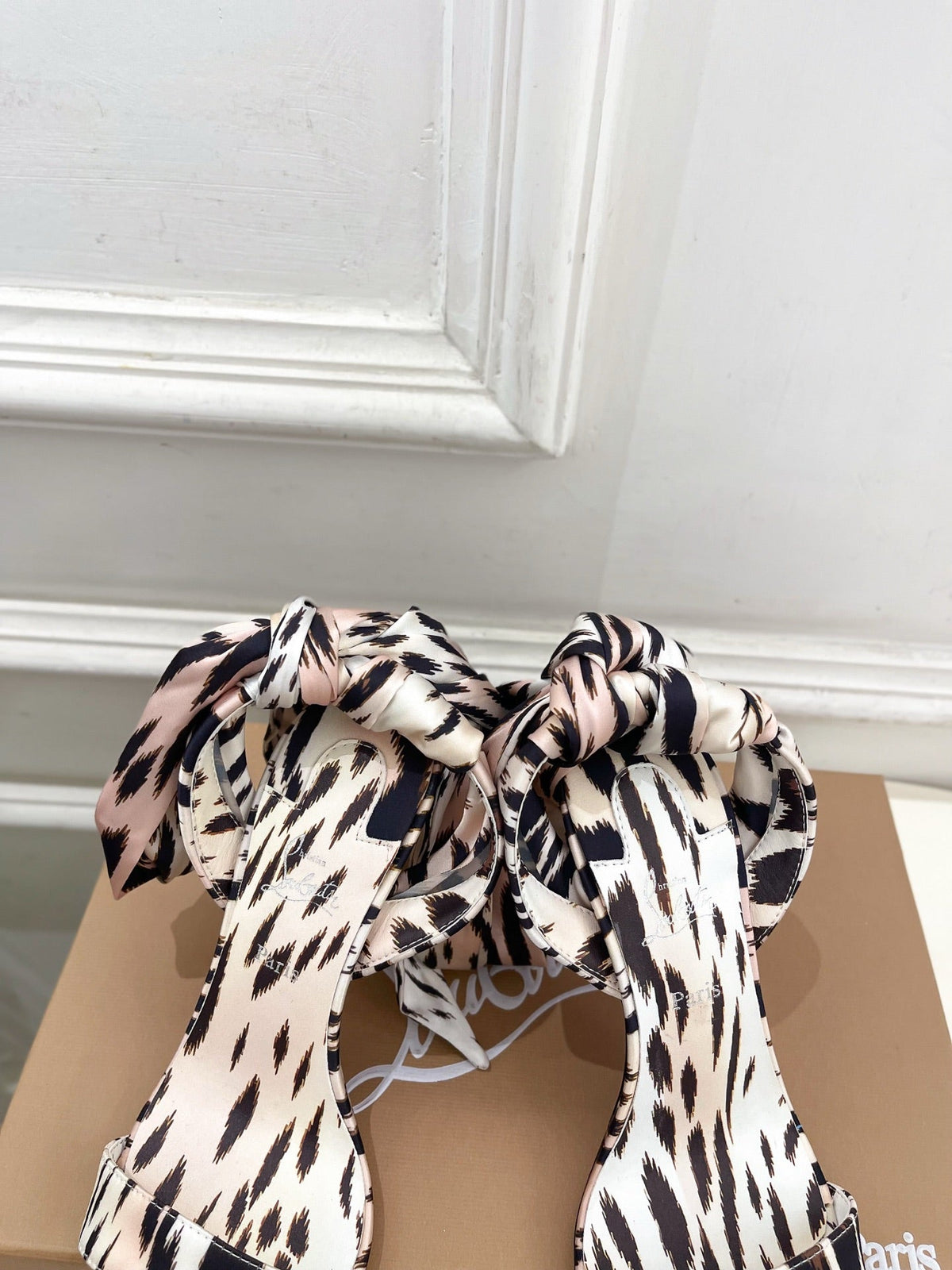 Christian Louboutin 2026 Sandale Du Désert 100mm Silk Fabric 831261