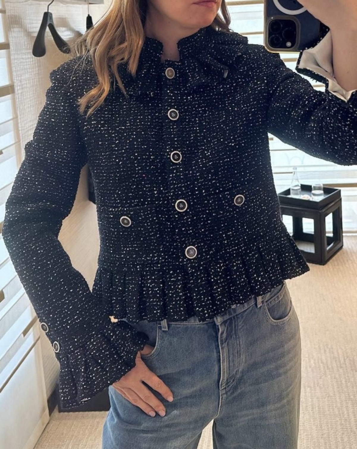 CC 25 Set Tweed Black Polyester Wool