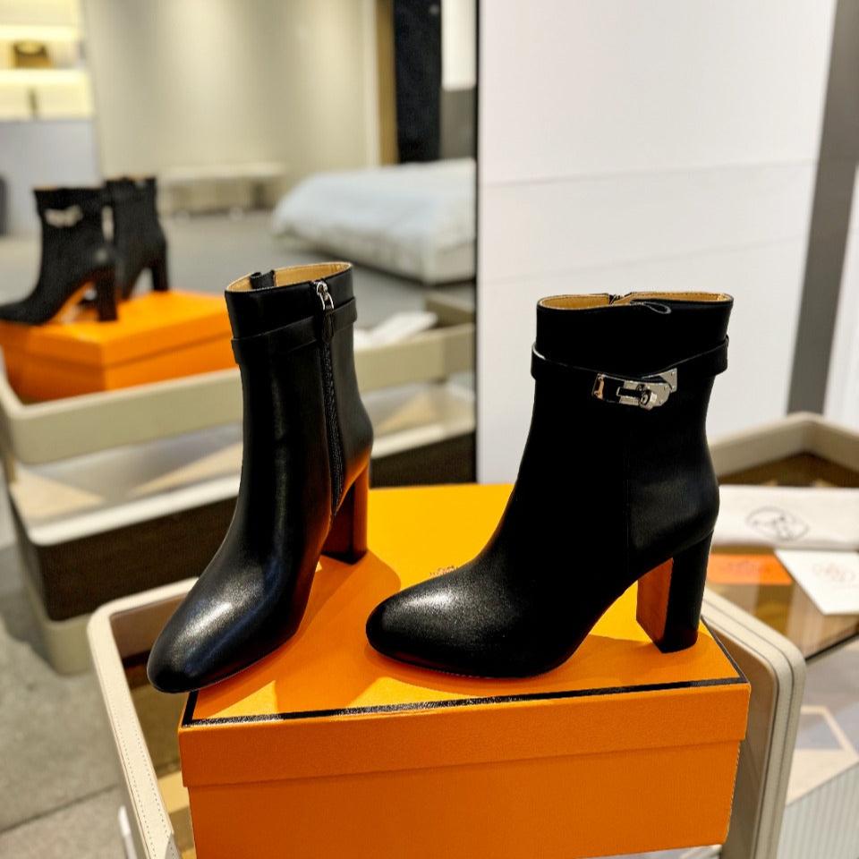 HM Saint Germain Ankle Boot 85mm Black Cowhide  961647