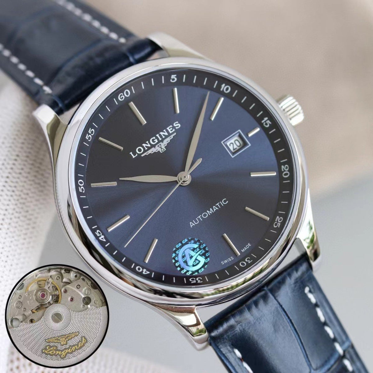 MASTER COLLECTION 42 AUTOMATIC STAINLESS STEEL BLUE DIAL